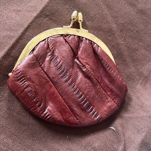 Vintage leather change purse